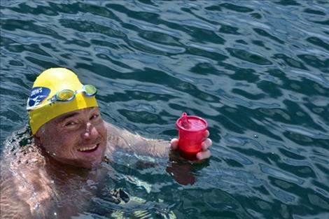 Mark Johnston refuels. (Photo by Dana Johnston)