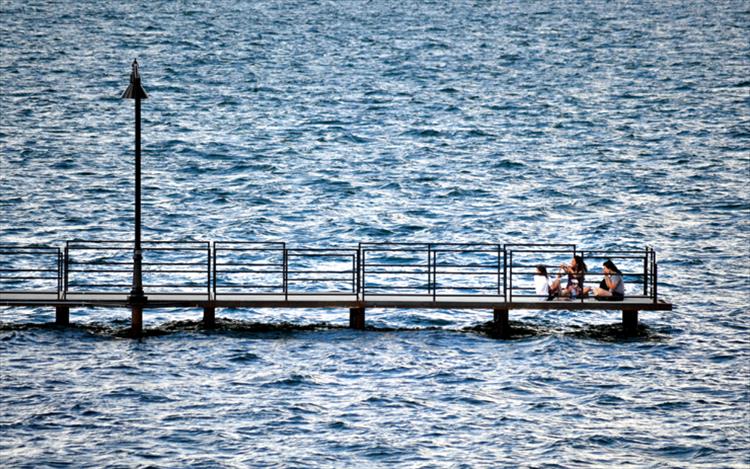 Kids on dock