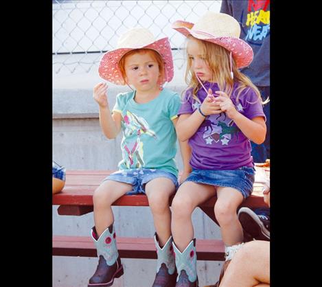 Blaik and Amora McCool  enjoy the rodeo. . 