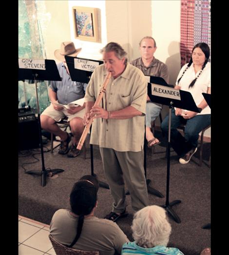 Friday’s preformance began and ended with a flute solo by Gary Stroutsos.