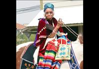 Tribal elder leads parade 