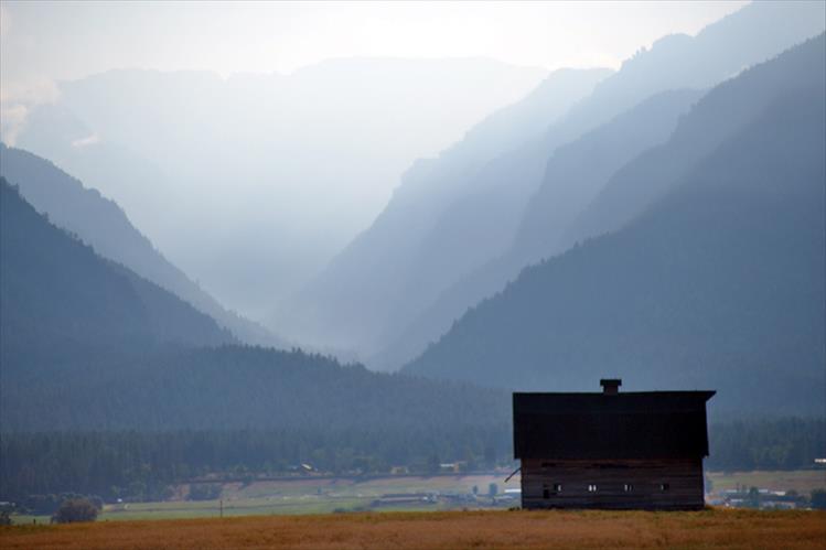 Smoky morning, North Crow Canyon