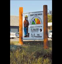 Fire season wraps up with new sign