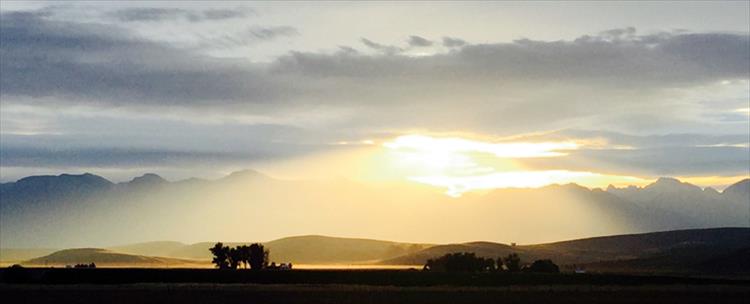 The rising sun awakens Valley View to a new day.