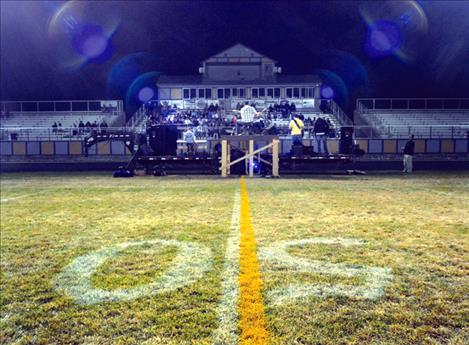 Students and leaders gathered in the Polson Sports Complex Wednesday night for the national Fields of Faith event.