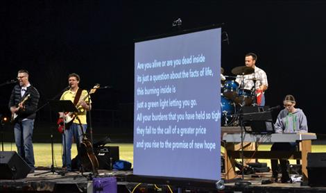 “Driven,” a worship band from Lighthouse Christian Fellowship in Ronan, led worship at the event.