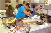 Students harvest, serve food at celebration dinner