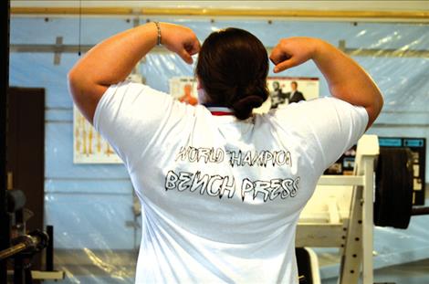 Rachelle Meidinger of Arlee holds a world record in weight lifting.