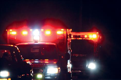 Emergency responders from Arlee participate in the eighth annual parade of lights.