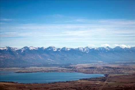 The shoreline of Flathead Lake’s Polson Bay.