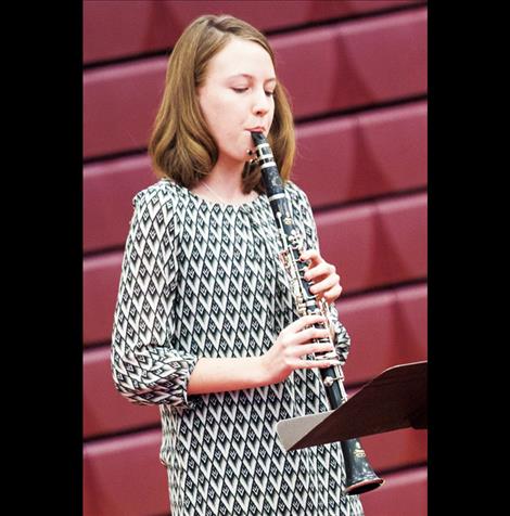 Robert DePoe’s daughter, Neah, plays her clarinet for her dad.