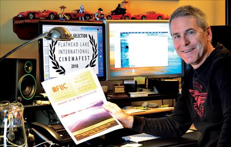 David King holds the flyer for this year’s film fest.