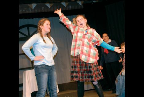 Gladys Herdman, played by Mesa McKee, fires up over the birth of baby Jesus.