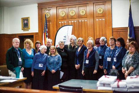 20 CASA volunteers were honored by District Court Judges James Manley and Deborah Kim Christopher for their service to families in Lake and Sanders County.