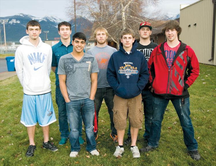 Bryce Cullen, Shelby Grant, Ron Cullis, Carston Baertsch (all-state and Shrine Game nominee), Connor Benn, Brad Hartwell and Lucas Gerhardt were among 12 Ronan Chiefs football players to receive all-conference honors. Not pictured are Dallas Jore, Austin Hakes, Cody Mock, T.J. Webb and Quentin Denton. Hartwell, Baertsch and Denton were first-team all-conference, and Baertsch was also invited to play in the Class B all-star game, with Denton, Hartwell and Mock as alternates.