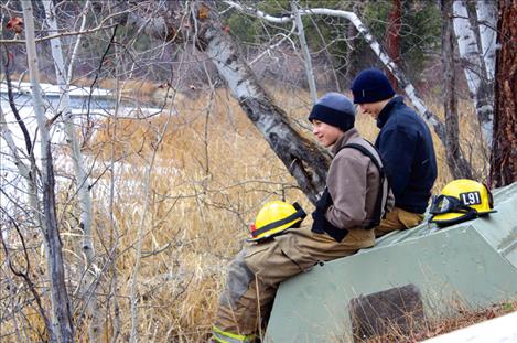 A boat provides a resting place and observation site.