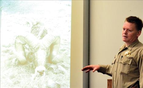 Fish, Wildlife and Parks Warden Captain Lee Anderson talks about finding dead bighorn sheep on Wild Horse Island. 