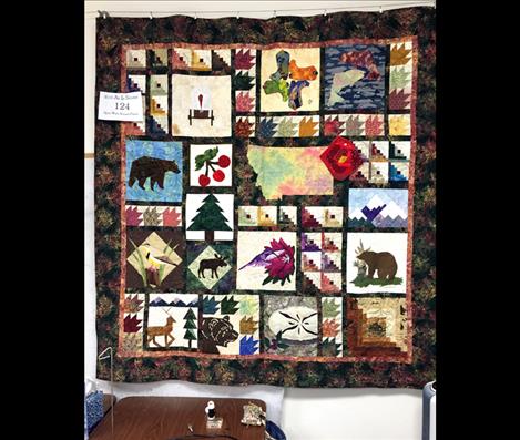 Montana is depicted in Virginia Halgren’s second-place quilt.