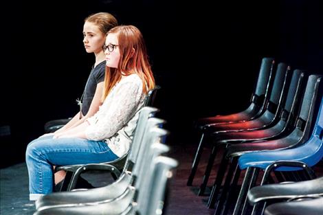 Chairs empty as contestants are eliminated, leaving only first placer Taleah Hernandez, left, and second-place winner Brynn Pule.