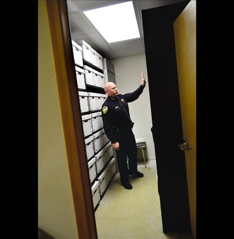 The property and evidence room is now upstairs behind several locked doors.