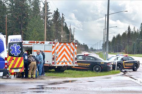 A speeding driver lost control of his car Wednesday, April 13, and slammed into a pole supporting the traffic signal at Courville Trail and Highway 93 in Pablo.