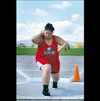 Eagle’s Adler strives for shot-put perfection