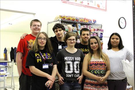 Students from the Polson School District’s Life Skills class pose for a photo together. 