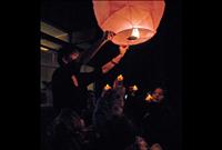 Lanterns, luminarias light peaceful night