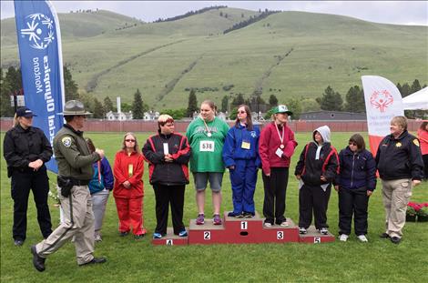 Ronan athlete Jessica Kent earns silver in the 100-meter walk.