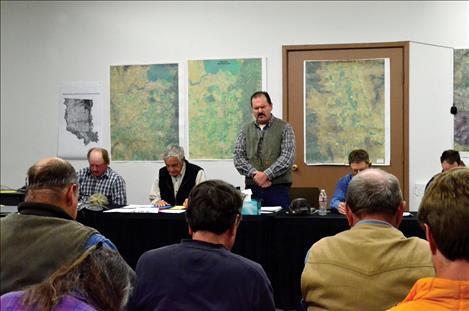 A prayer opens the Flathead Joint Board of Control meeting.