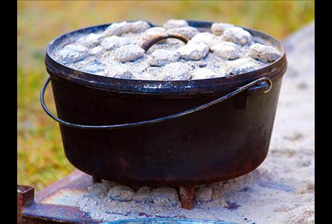 Dutch oven cooking is convenient when camping.