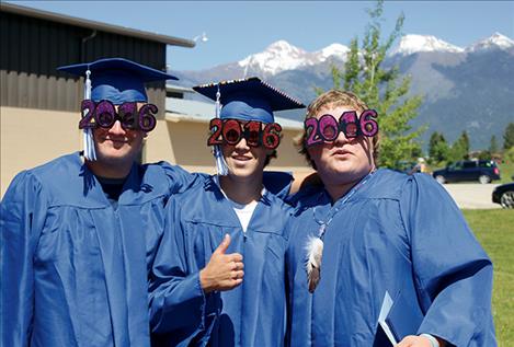 Graduates are all smiles Saturday.