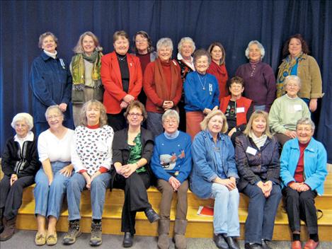 Founding members of the Kuilix Chapter of the Daughters of the American Revolution are (top row, left to right) Julia Borden, registrar; Carolyn Corey, corresponding secretary; Kathleen Normandeau; Caroline Myhre; Susan Gardner; Bonnie Huber, chapter regent; Hope Stockstad, vice-regent; Kate Hertz, Cynthia Preston; (second row, far right, seated) Adele Walenciak and Ruth Baxter; (front row) Carolyn Swalling, historian; Shirley Cordis; Nancy Mehaffie, treasurer; Kristi Nerby; Amanda Hodges, secretary; Karen Kurtz; Janna Taylor; and Dorene Parise.