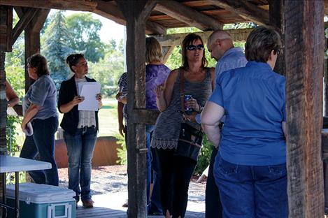 Folks talk about issues concerning the town.