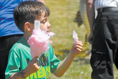 Cotton candy and other treats are available during the event.