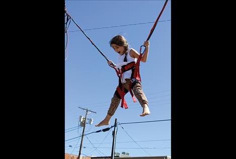 Bungee jumping very popular at 2016 Cherry Festival.