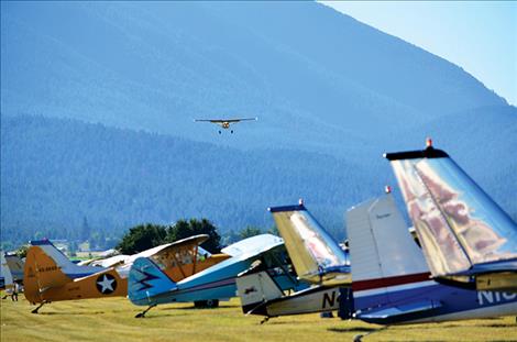 Dozens of airplanes land at St. Ignatius Airport during the fly-in.