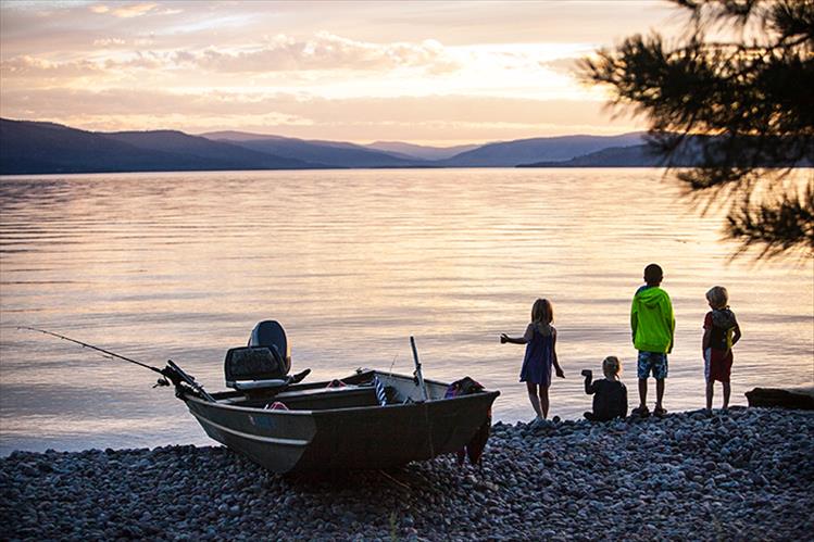 Four children make memories while enjoying summer fun on Flathead Lake