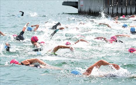  Swimmers start at Salish Point.