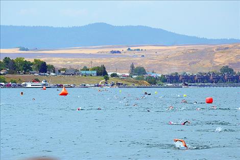 The starting line and course as seen from Boettcher Park.