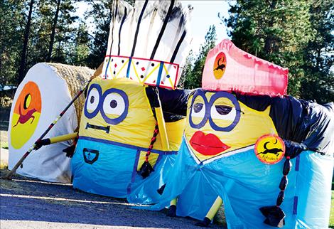 Ronan’s Hay Bale contest has grown this year with several decorated in Pablo, including Indian Minions at the People’s Center,