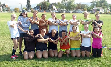 The Polson Lady Pirate soccer team