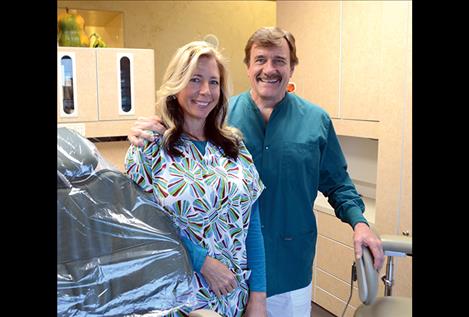 Krystal Piedalue returns to Dr. Bull’s dentist office after completing studies to become a dental hygienist.