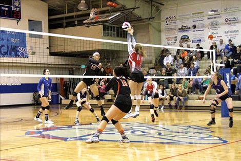 All-Star volleyball players compete during the fourth annual Mission Valley All Star Game held Monday, Nov. 7 at Mission High School.