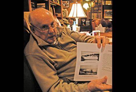 Polson author Ron Valiquette shows a photo of the “Fantasy Isle” before Hurricane Celia.