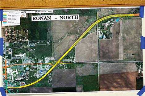 Highway Construction begins on the north side of Ronan in 2018 to expand the road, put in a stoplight, trail system, and close Spring Creek Road.