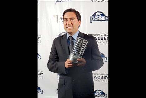Jeff Chiba Stearns, a Canadian animation and documentary filmmaker, displays his Webby, an award for online film and video. Stearns is a featured guest at the first-ever Flathead Lake International Cinemafest this weekend in Polson.