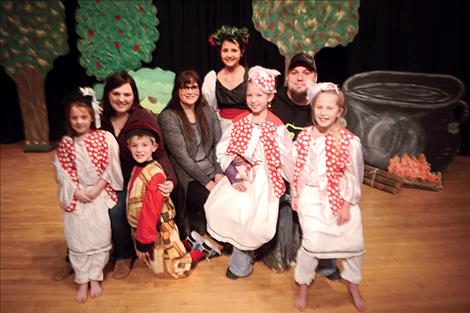 Parents and their children include, from left, Analeigh, Eden and Braeden Bryant; Kori and Reegan Stinger; Aleysia Black, Shane Perry and Olivia Valentine, daughter of Alysha Valentine, not pictured.