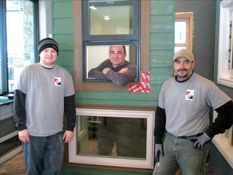 Three of the four employees at Pioneer Window & Door are ready to help. Employees, from left, are Garrett Fern, general manager; Aaron Purser, co-owner; and Corey DuCharme, installer/glazer.