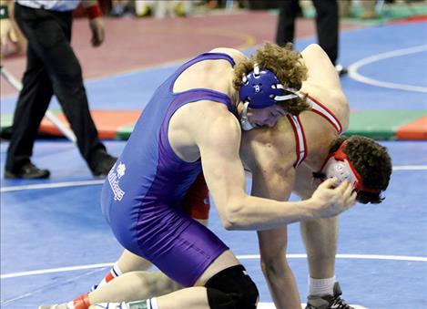 Mission/Charlo Bulldog Gus Bosley took third in the 182 weight class.